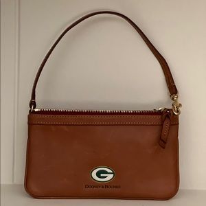 Dooney & Bourke Green Bay Packers Tan Leather Wristlet - NWOT